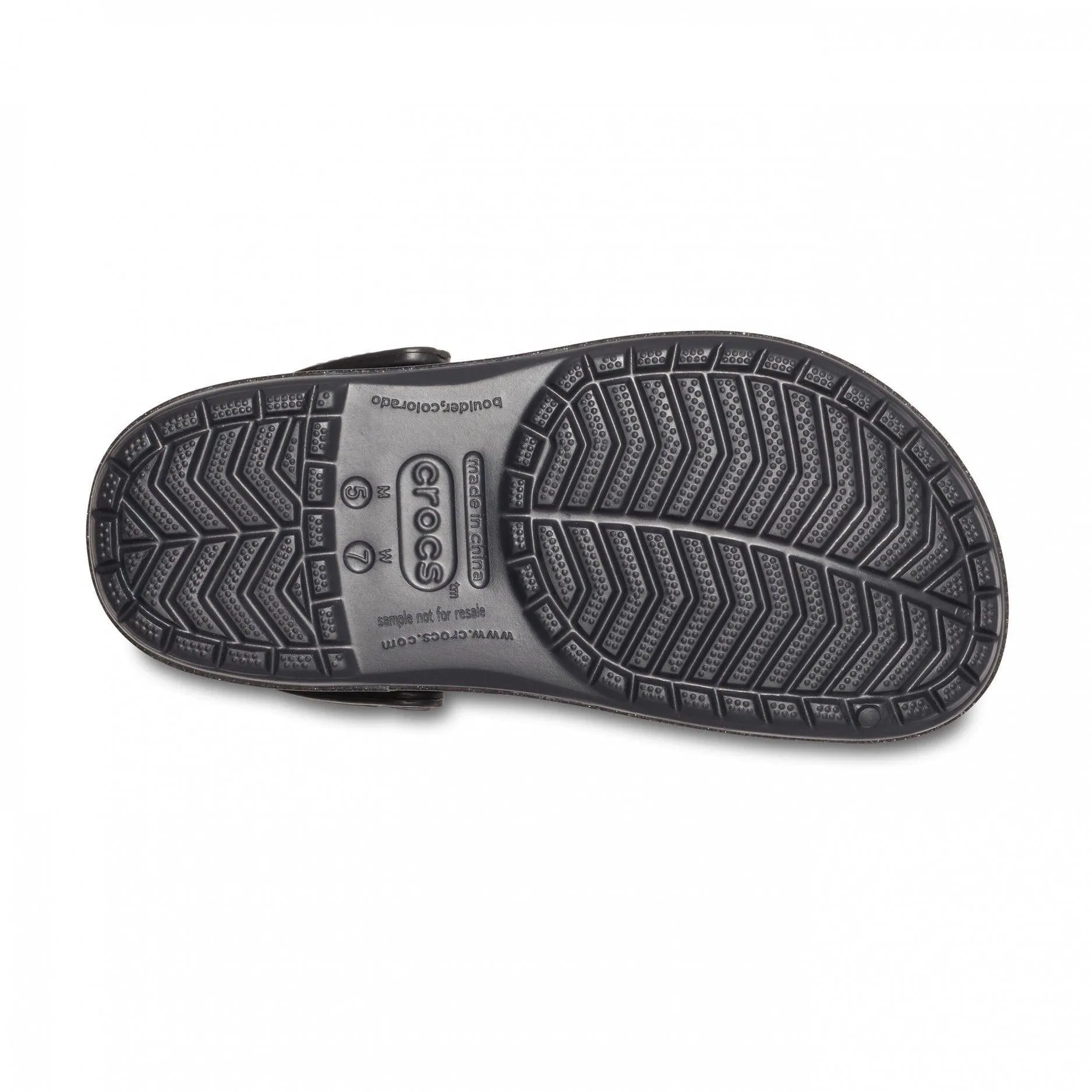 כפכף קרוקס פלטפורמה Crocband Platform Metalic Black CLG 205912-002