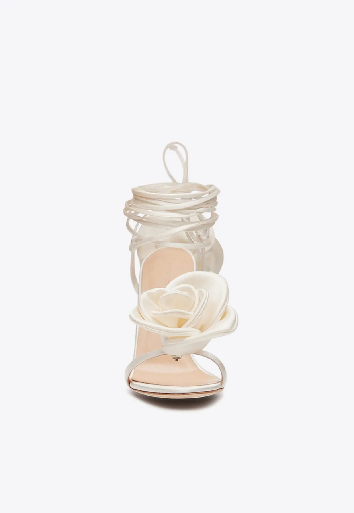 105 Double Flower Satin Sandals