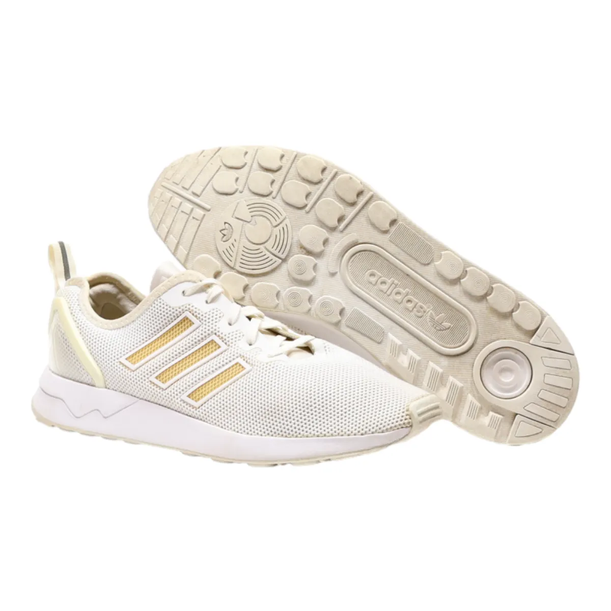 ADIDAS Low Top Trainers Beige Synthetic Mens UK 7.5