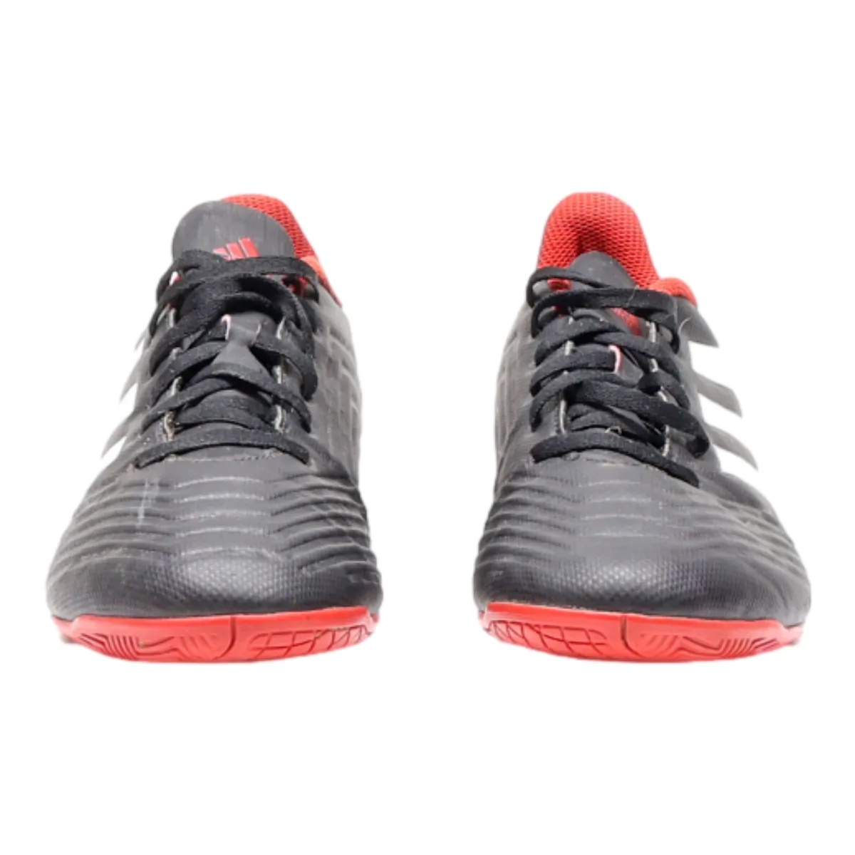 ADIDAS Low Top Trainers Black Leather Mens UK 6.5