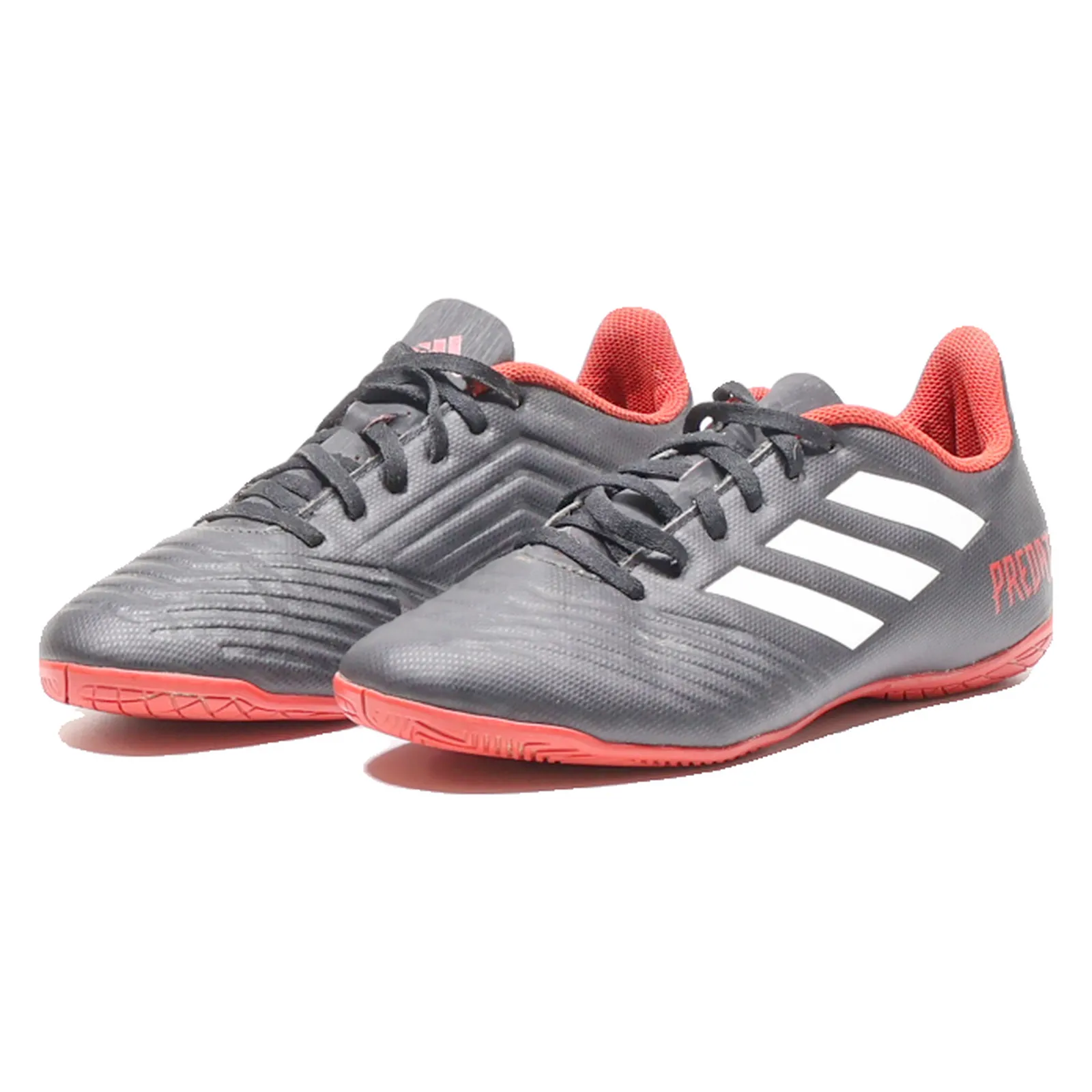 ADIDAS Low Top Trainers Black Leather Mens UK 6.5