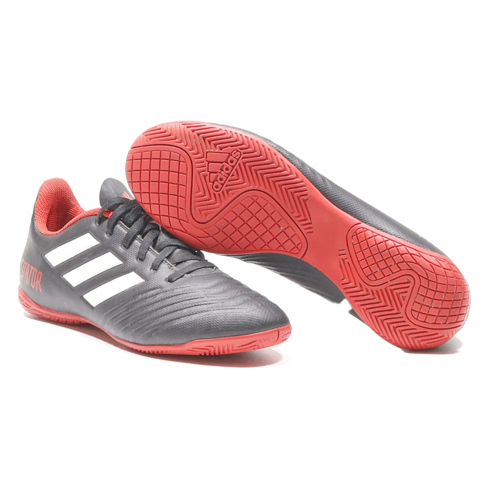 ADIDAS Low Top Trainers Black Leather Mens UK 6.5