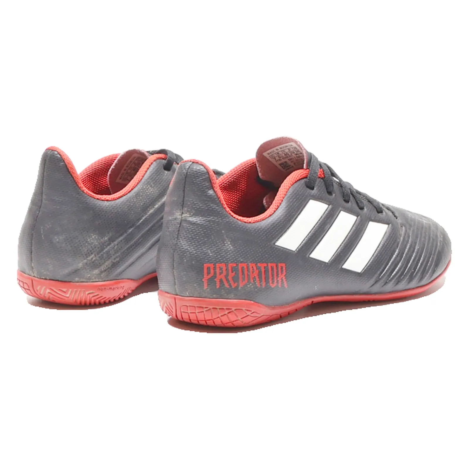 ADIDAS Low Top Trainers Black Leather Mens UK 6.5