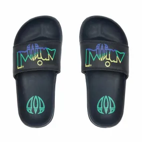 Animal Boys Slyder Sandals  - Black