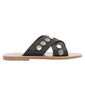 ARIS STUDS SANDALS FT WIDE CRISSCROSS SUPPORT STAPS BLACK