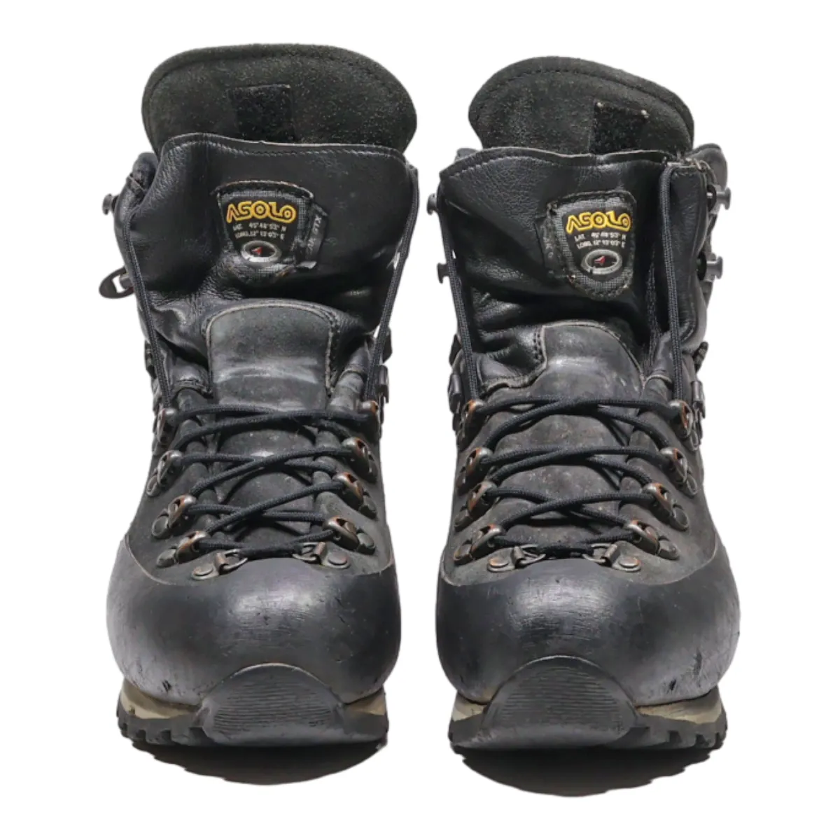 ASOLO Hiking Boots Black Leather Mens UK 7.5