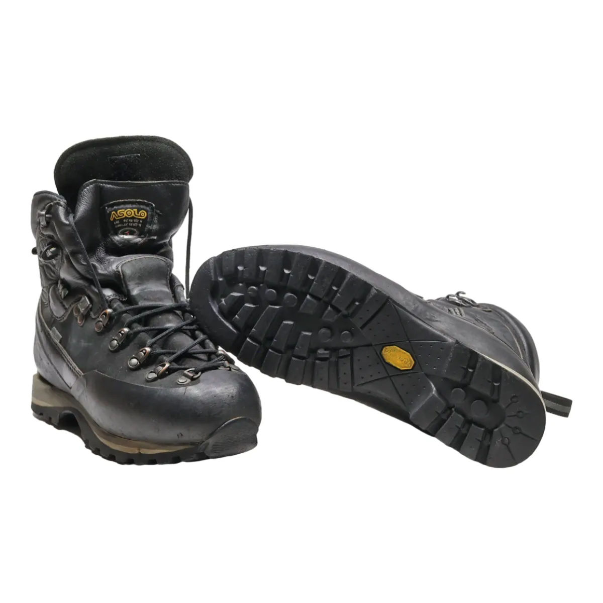 ASOLO Hiking Boots Black Leather Mens UK 7.5