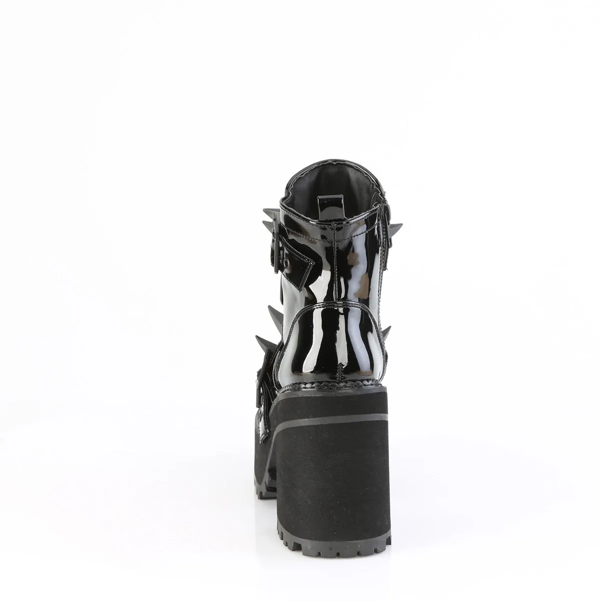 ASSAULT-72 DemoniaCult Alternative Footwear Women's Spike Detail Ankle Platform Boots