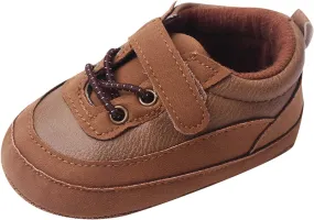 Baby Girls Boys PU Leather 𝐎xford Shoes Soft Rubber Sole Sneakers Infant Walking Shoes Anti-Slip Ankle Boots