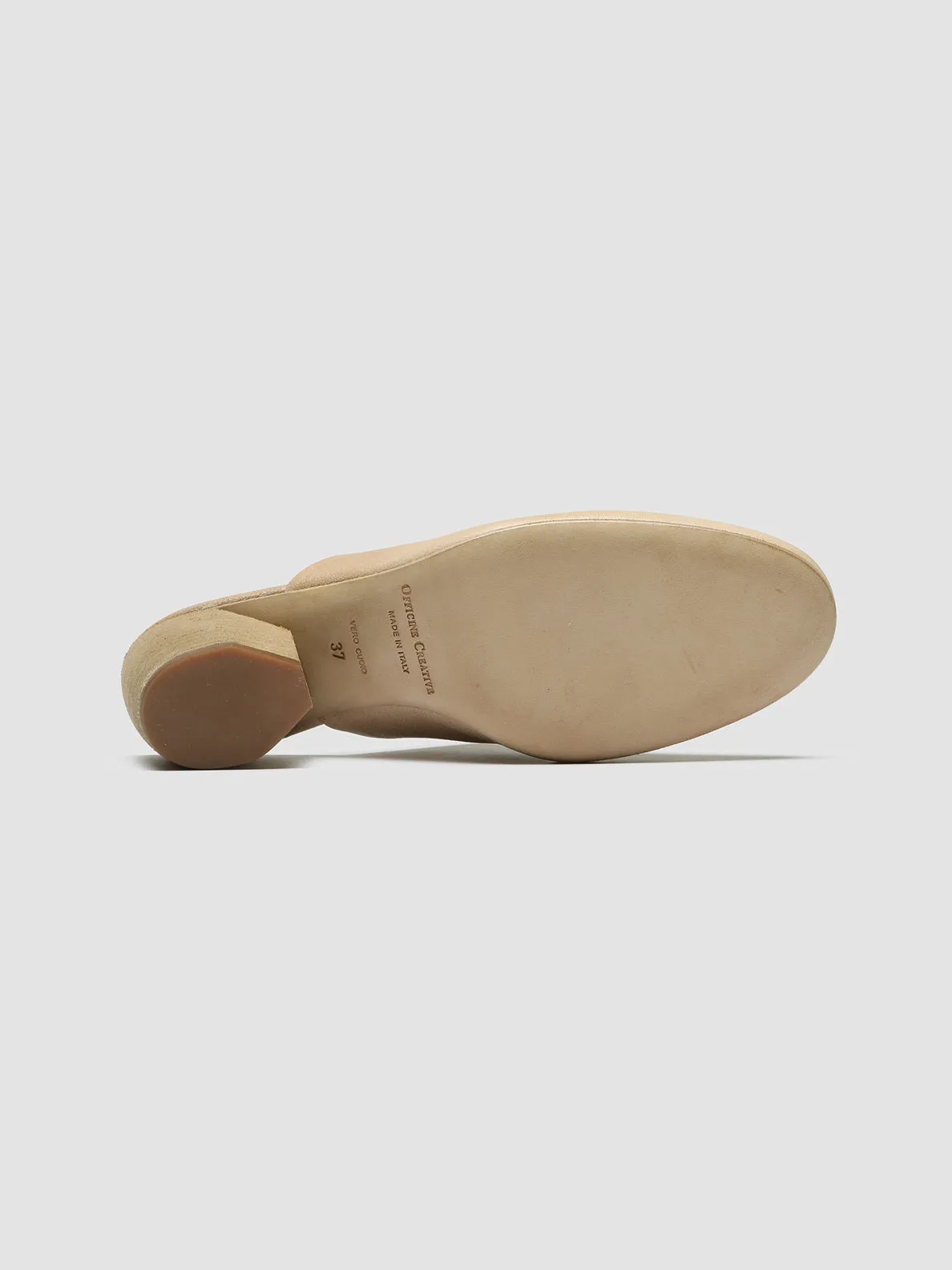 BETH 004 - Taupe Leather Mules