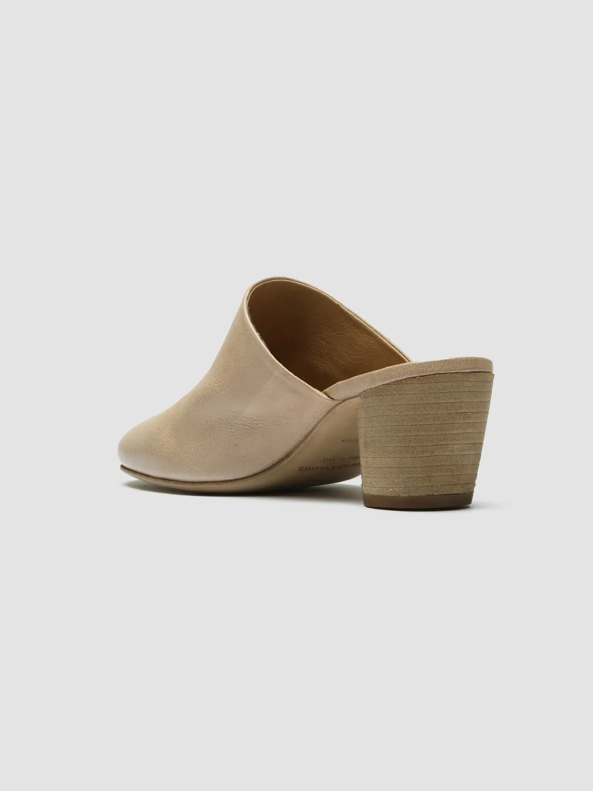 BETH 004 - Taupe Leather Mules