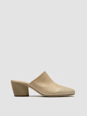 BETH 004 - Taupe Leather Mules
