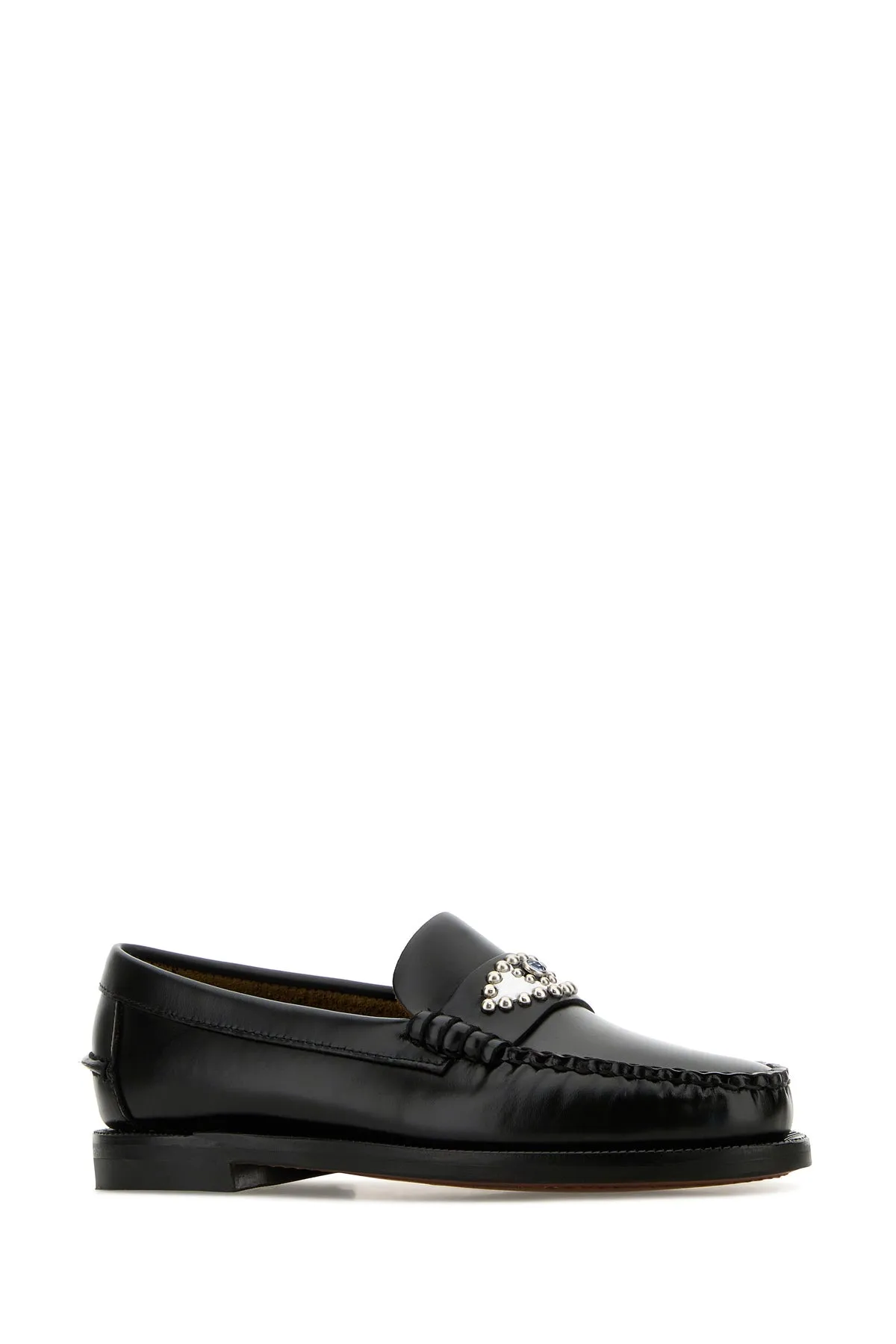 Black leather Classic Dan Eye loafers