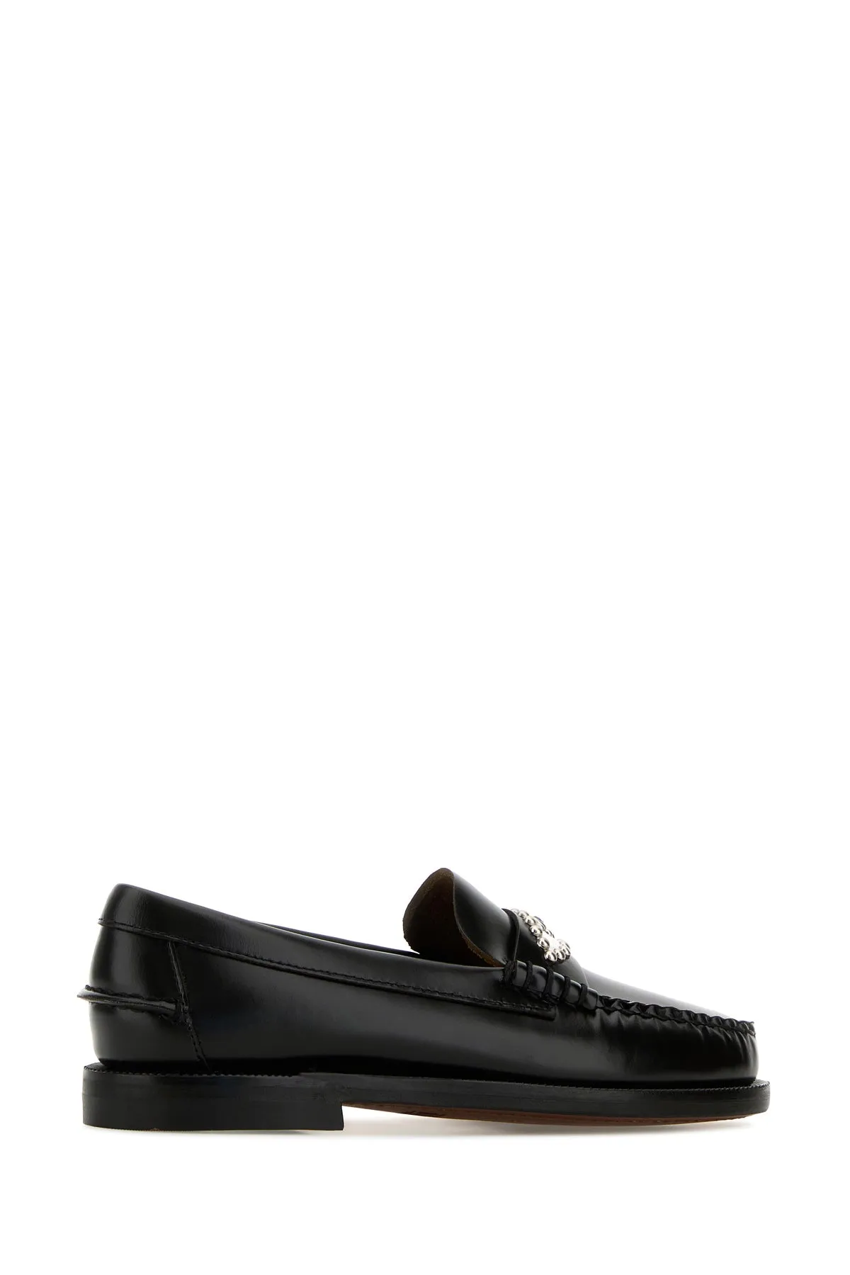 Black leather Classic Dan Eye loafers