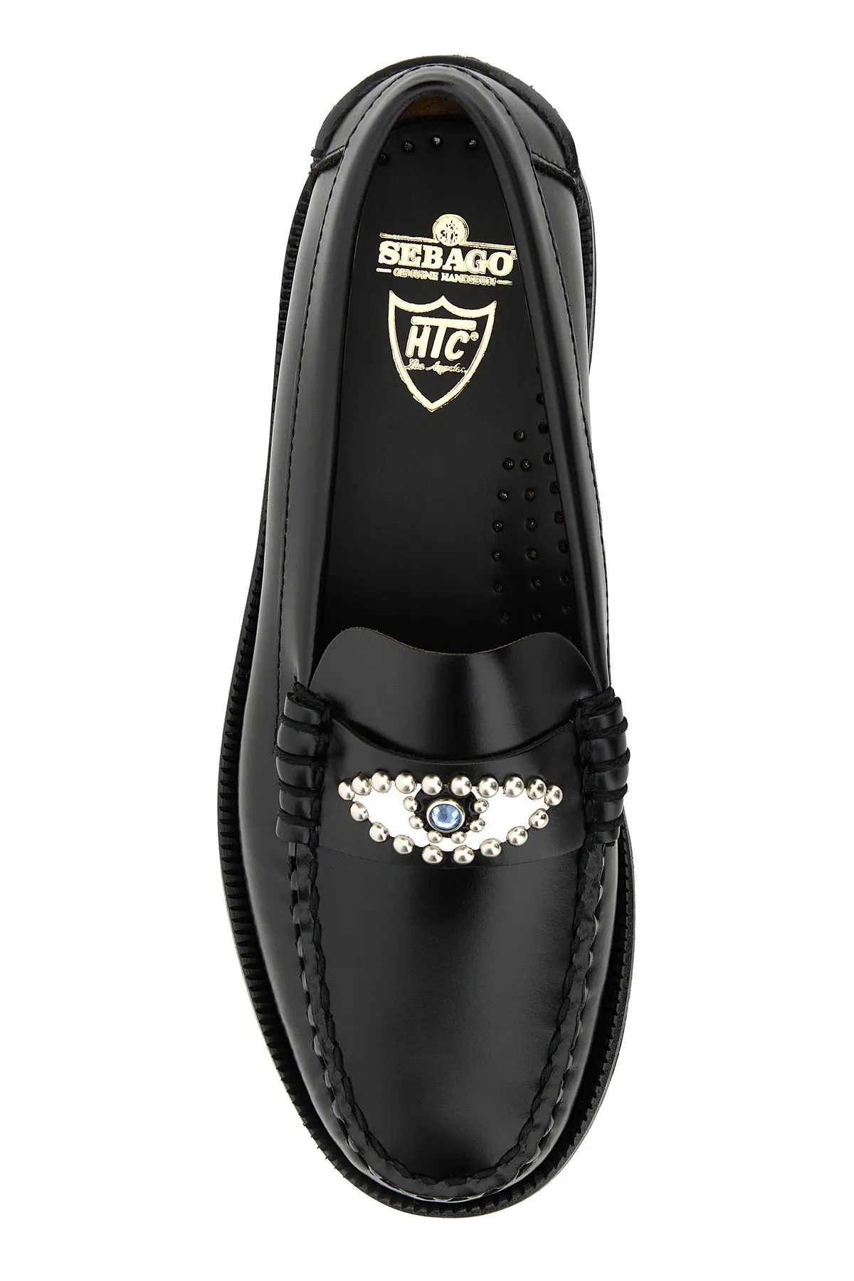 Black leather Classic Dan Eye loafers
