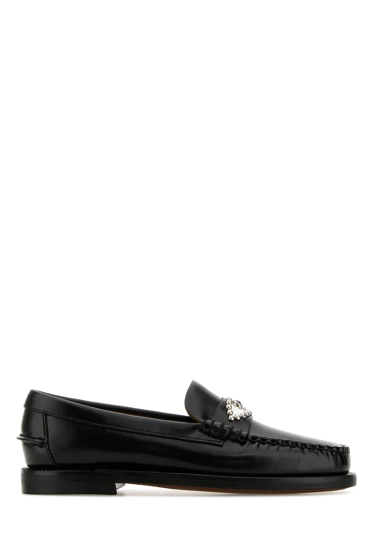 Black leather Classic Dan Eye loafers