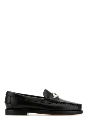 Black leather Classic Dan Eye loafers