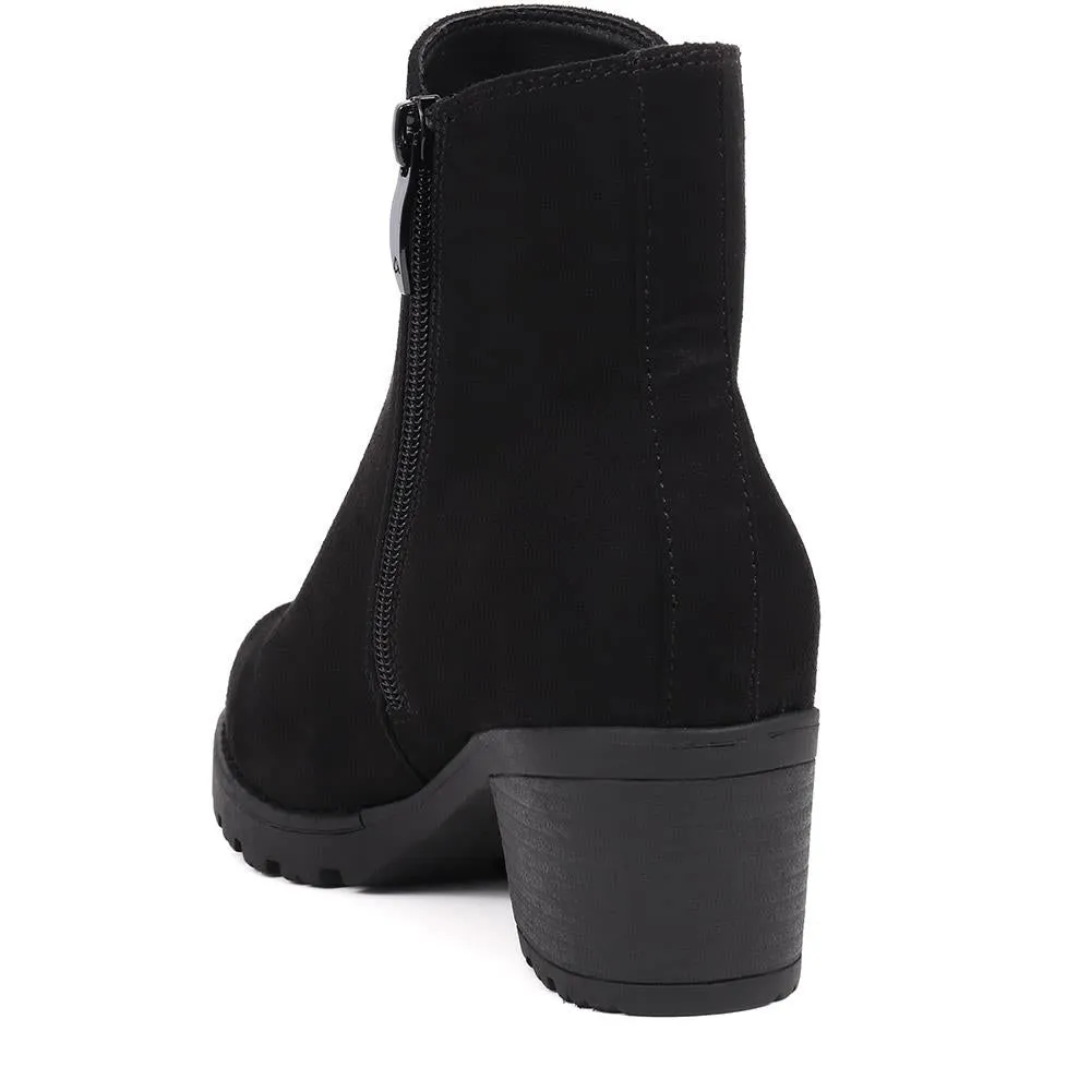 Block-Heeled Ankle Boots  - WOIL40035 / 326 165