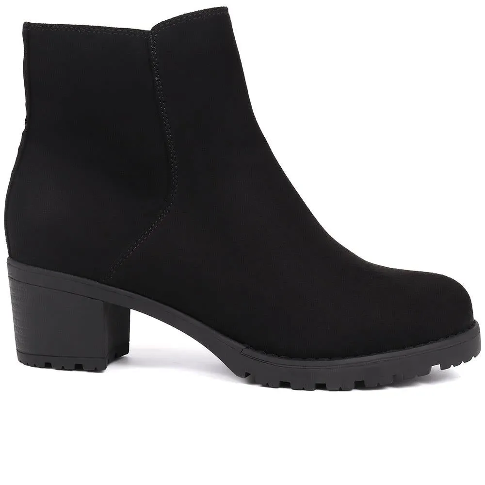 Block-Heeled Ankle Boots  - WOIL40035 / 326 165