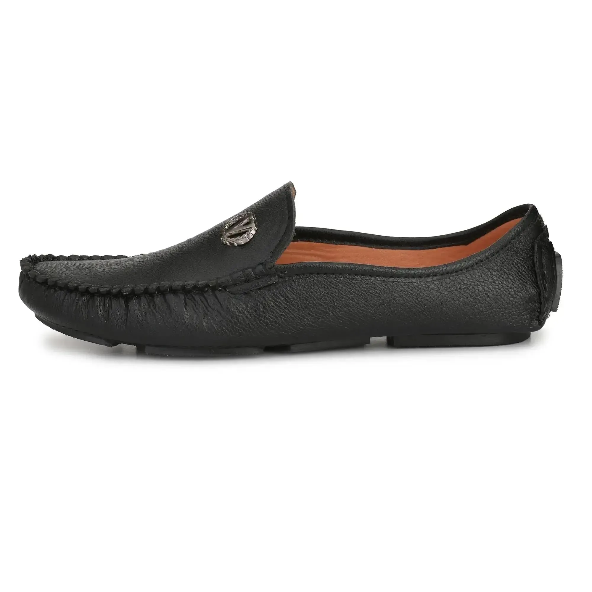 Brawo Black Casual Loafers for Men