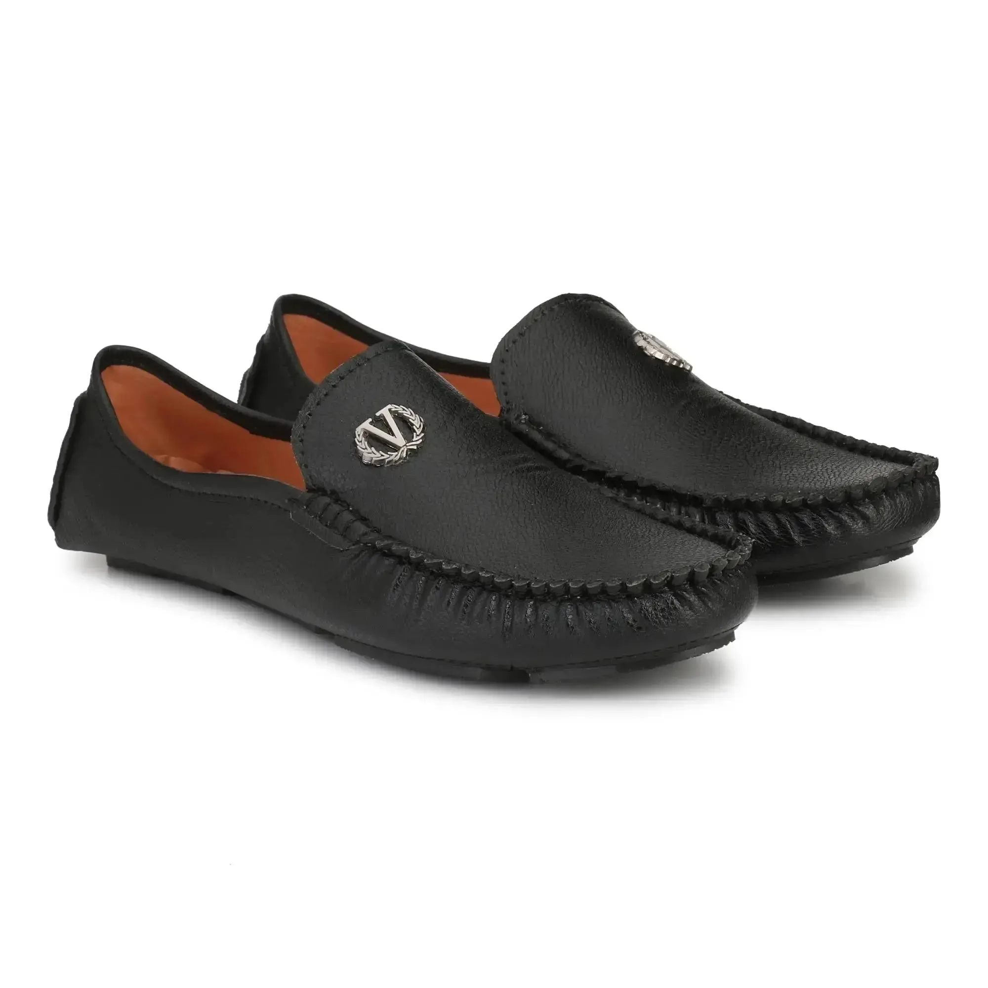 Brawo Black Casual Loafers for Men