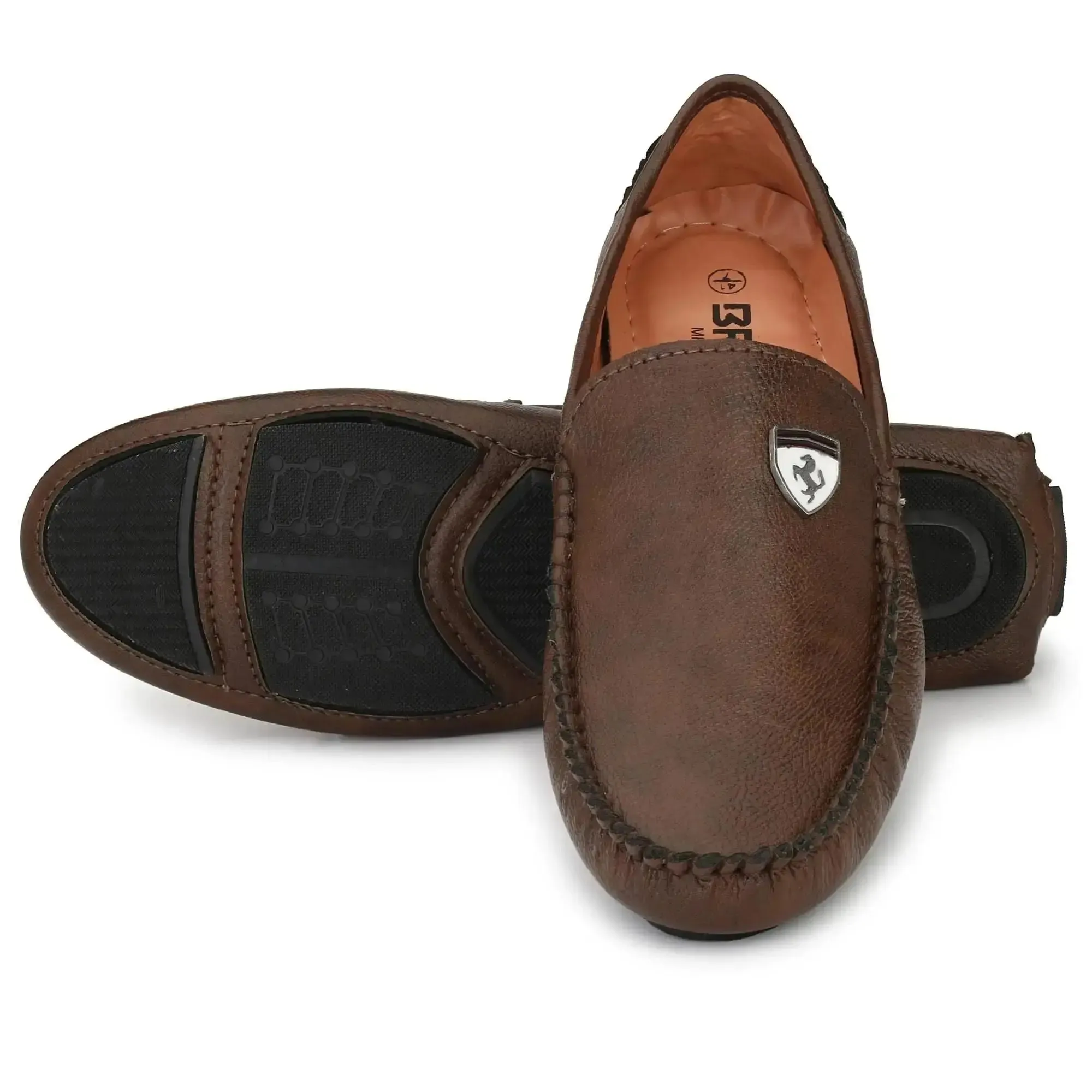 Brawo Brown Casual Loafers for Men