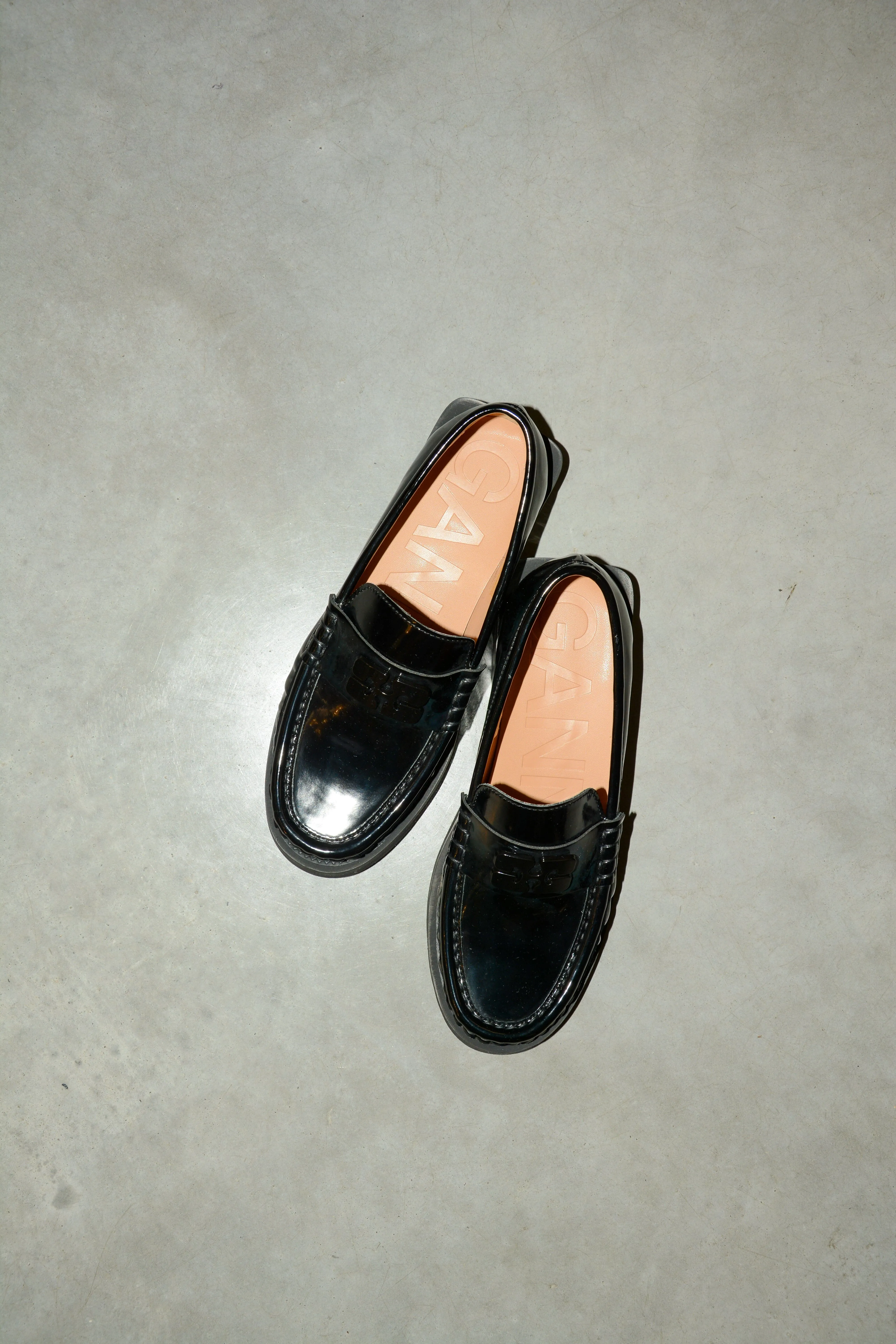BUTTERFLY LOGO MOCASSIN PATENT