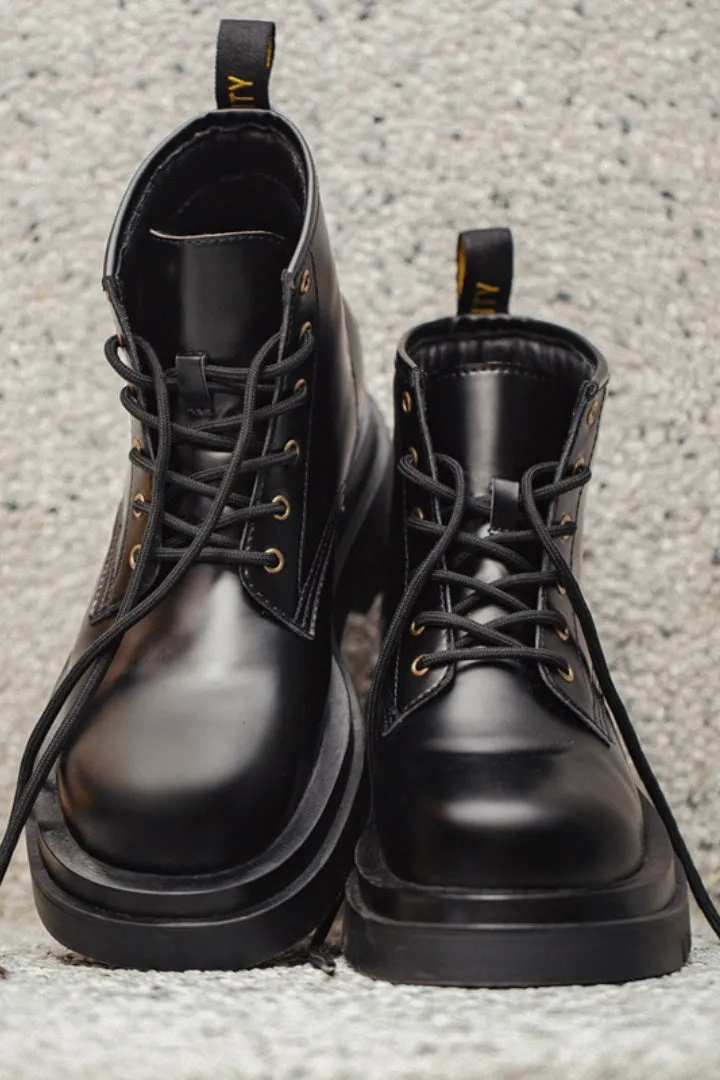 Calfskin High Lace Boot