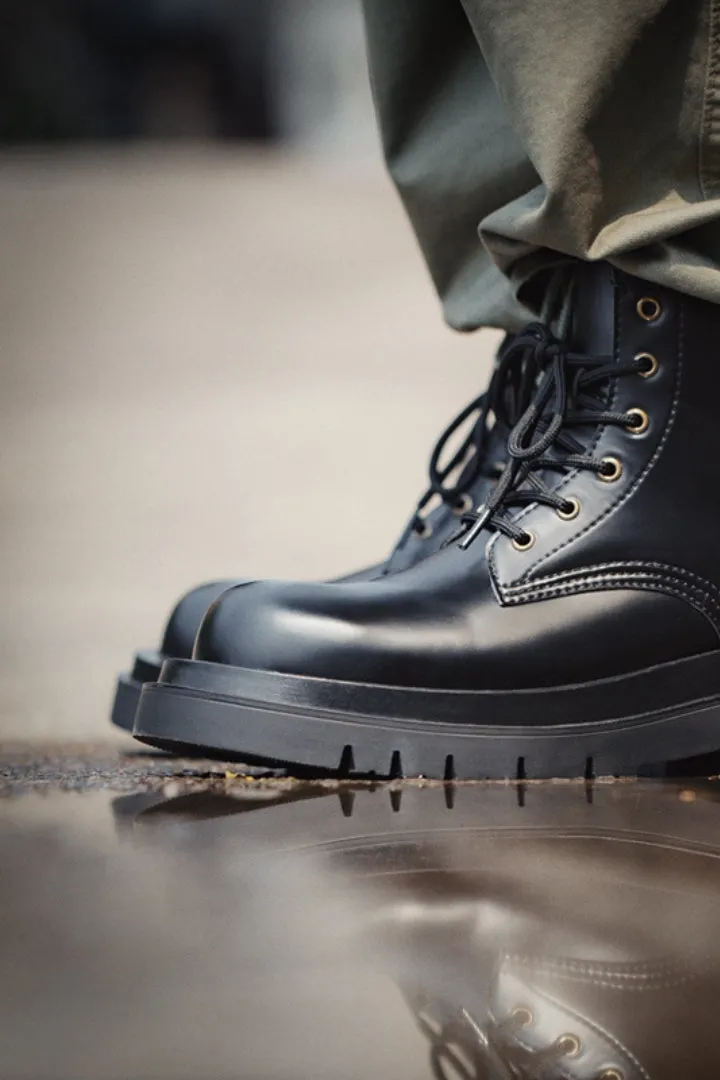 Calfskin High Lace Boot