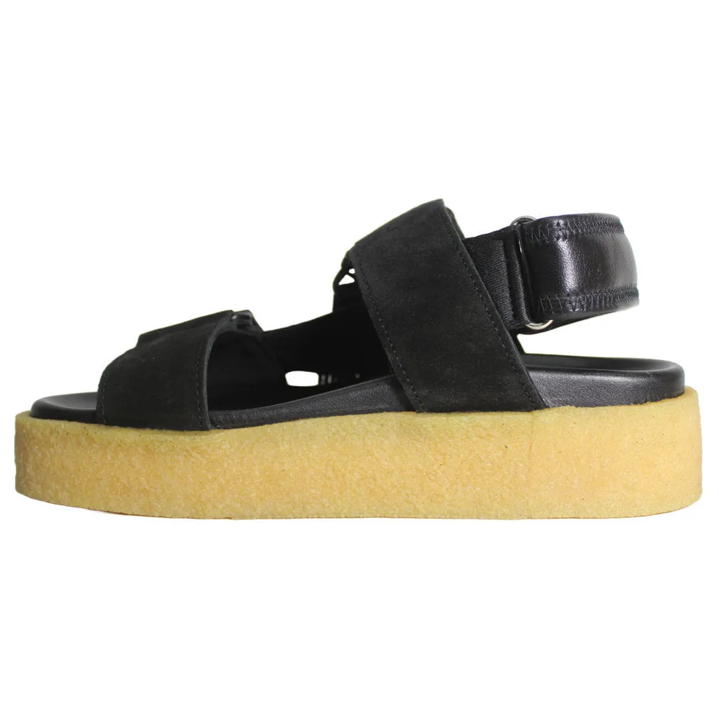 Clarks Originals Crepe Sndl Suede Women's Platform Slingback Sandals