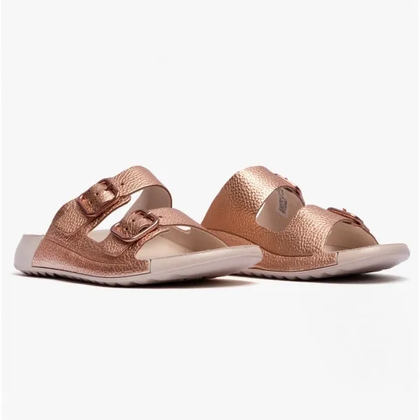COZMO Ladies Mule Sandals Hammered Bronze