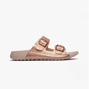 COZMO Ladies Mule Sandals Hammered Bronze