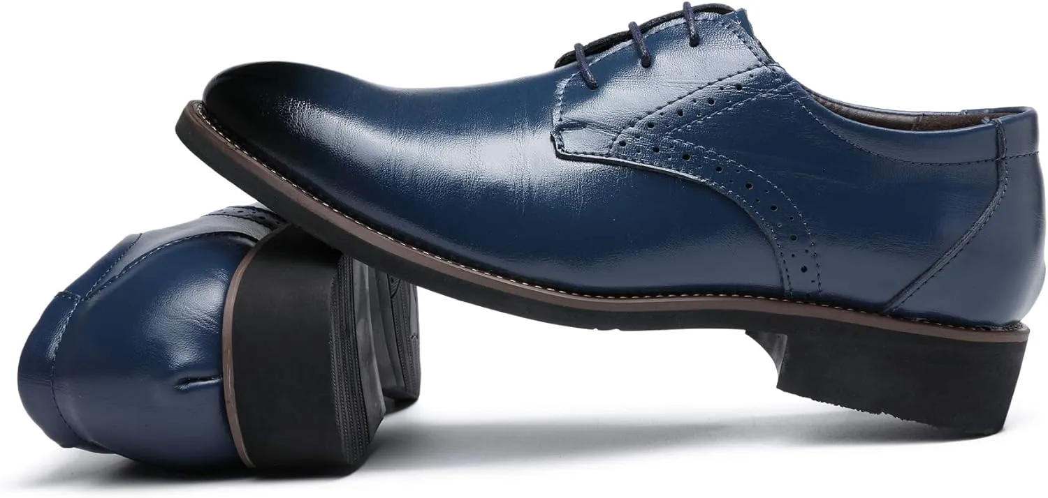 Dress Shoes for Men Fashion Mens Oxford Leather Lace up Classic Modern Business Formal Wedding Shoes