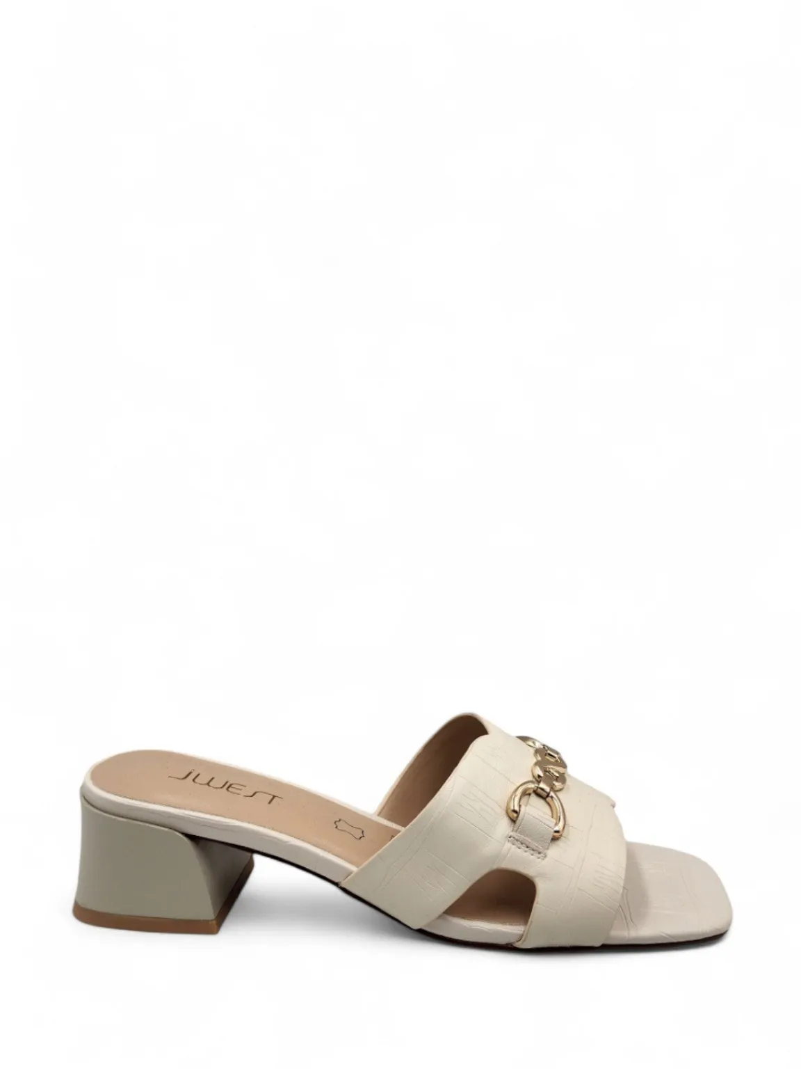 Elegant Gold Buckle Bella Heels
