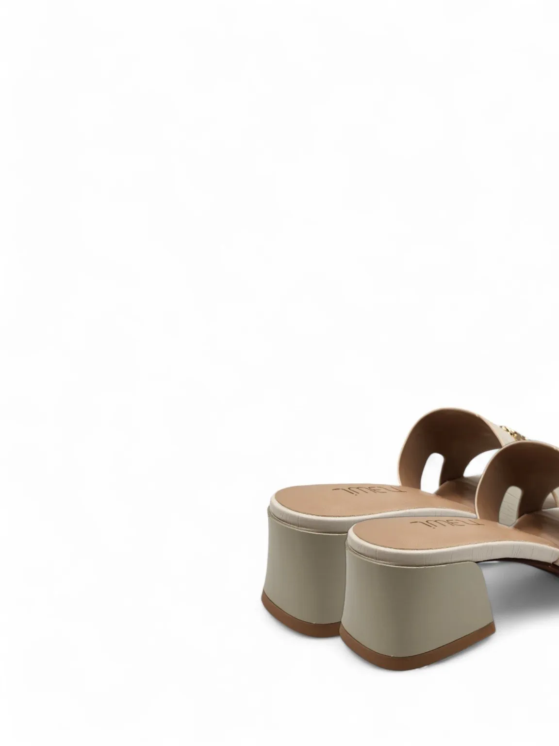 Elegant Gold Buckle Bella Heels