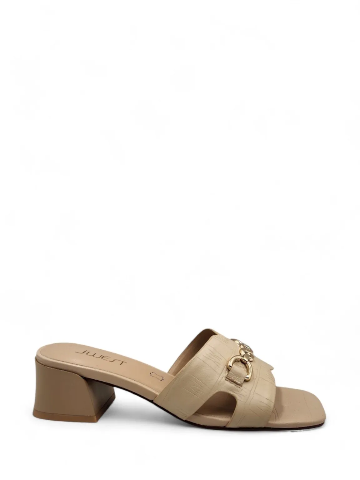 Elegant Gold Buckle Bella Heels