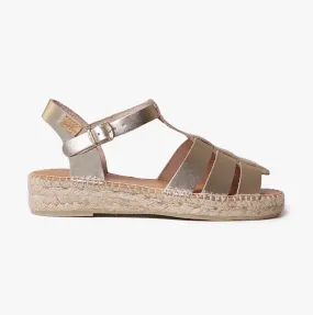 EMMA Womens Espadrille Sandals Platinum