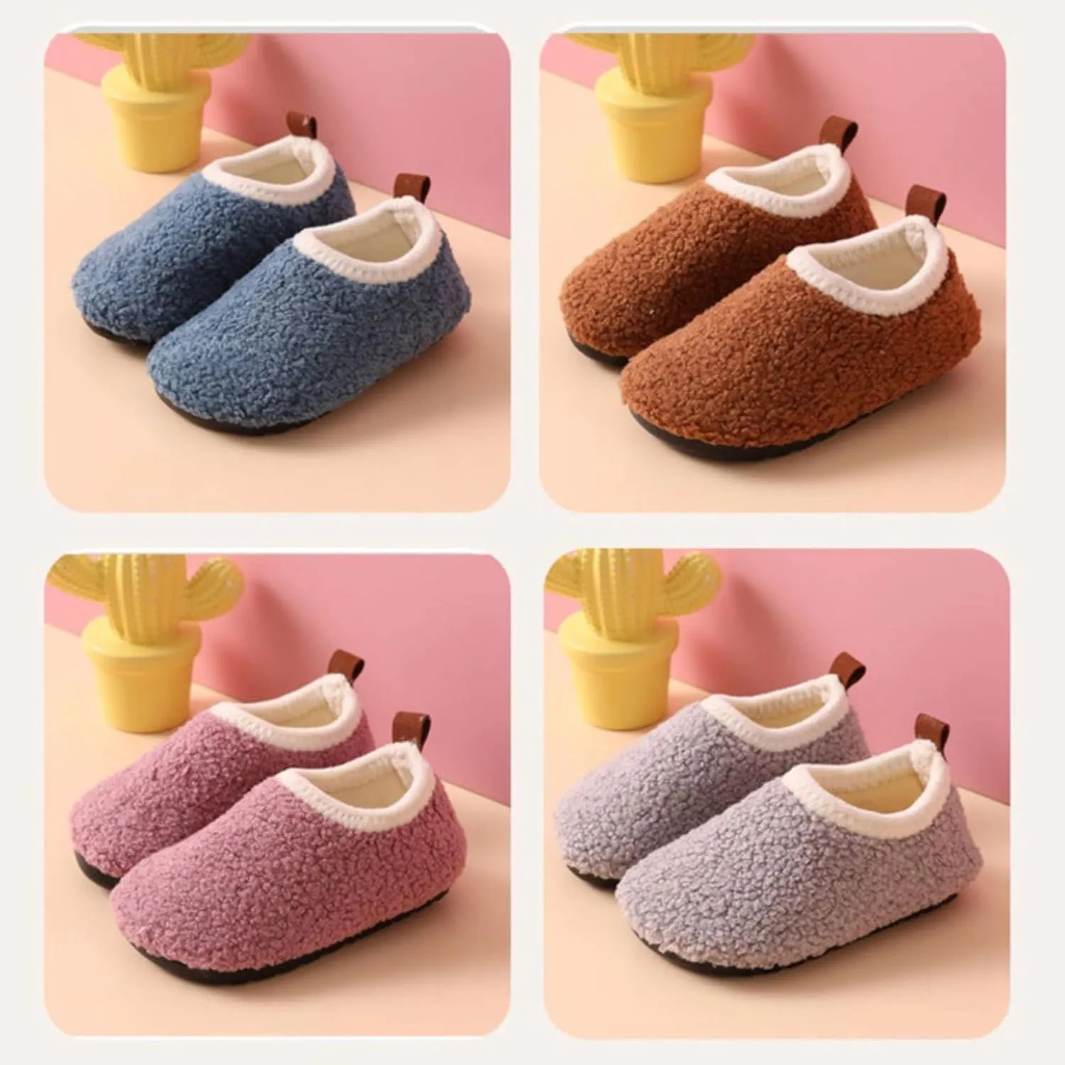 Feather Shoes for Kids Baby Girls Boys Winter Warm Cozy Sneaker Toddler Fuzzy Soft Outdoor Sport Flat Shoes