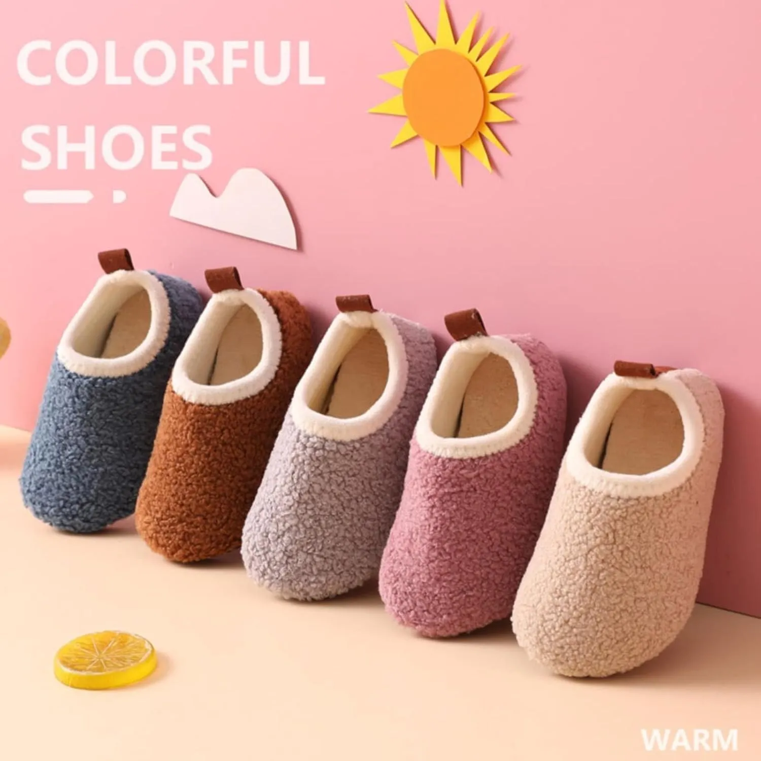 Feather Shoes for Kids Baby Girls Boys Winter Warm Cozy Sneaker Toddler Fuzzy Soft Outdoor Sport Flat Shoes
