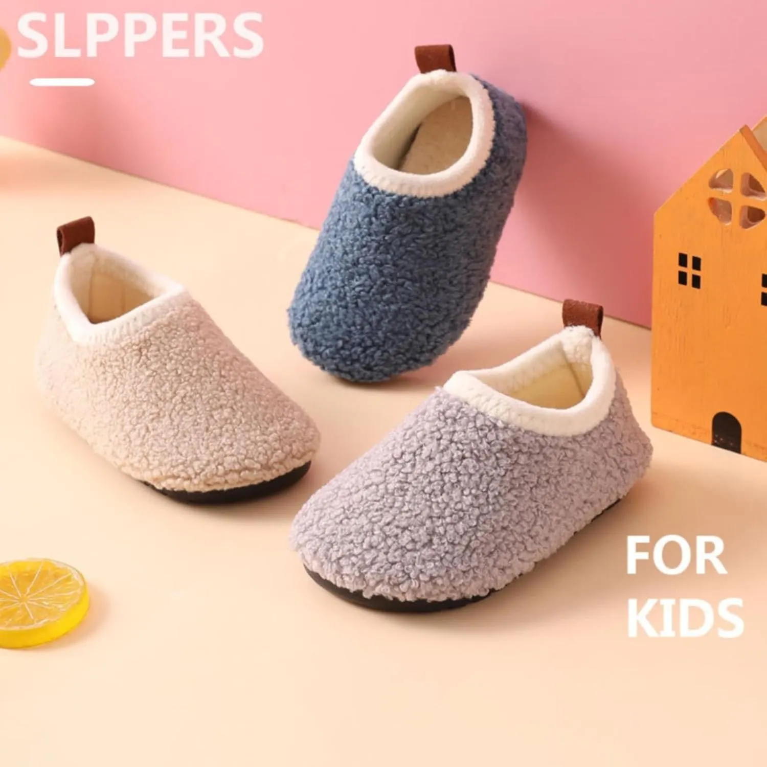 Feather Shoes for Kids Baby Girls Boys Winter Warm Cozy Sneaker Toddler Fuzzy Soft Outdoor Sport Flat Shoes