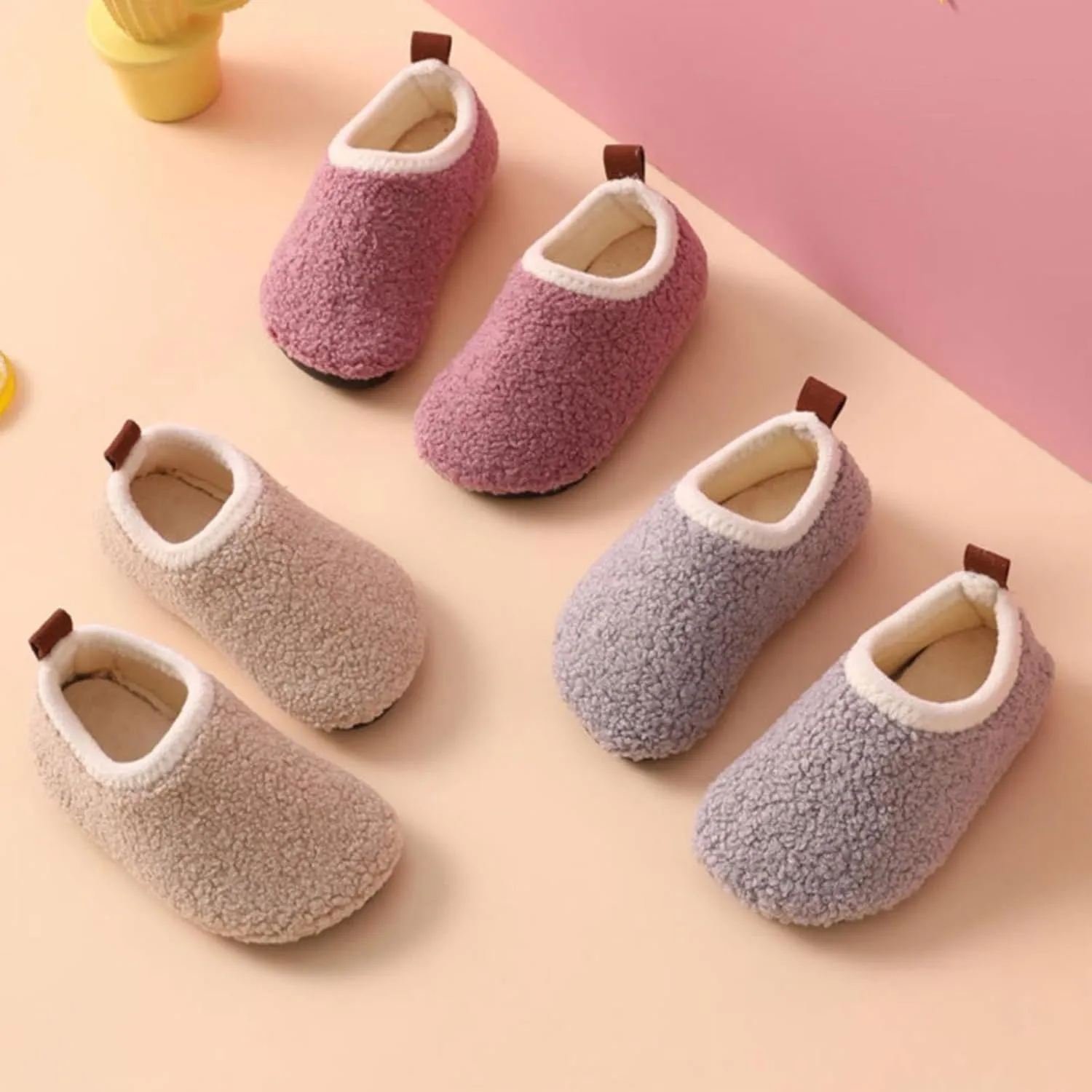 Feather Shoes for Kids Baby Girls Boys Winter Warm Cozy Sneaker Toddler Fuzzy Soft Outdoor Sport Flat Shoes
