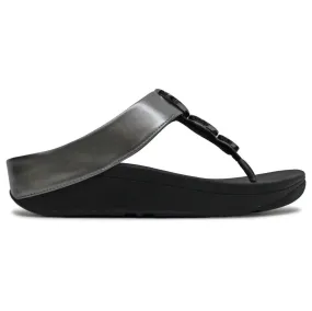 FitFlop Halo Bead Circle Metallic Toe Post Leather Women's Toe Post Sandals