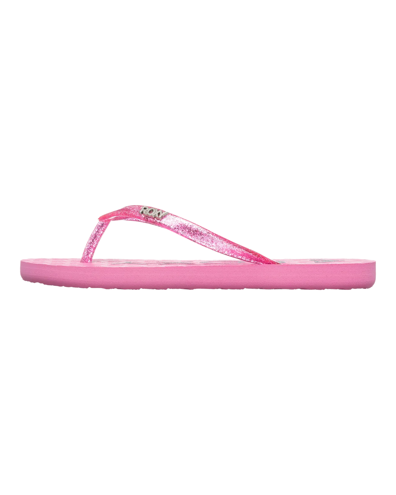 Girls Viva Sparkle Flip Flops in Bright Rose & Pink Carnation