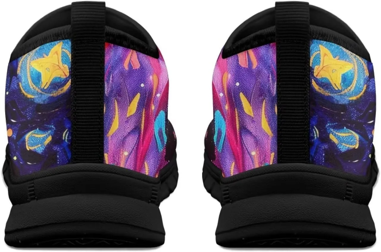GOSTONG Sneakers for Women Comfort Soft Non Slip Outdoor Running Sneakers Casual Slip-on Home Walking Loafers Black US 5.5-11.5