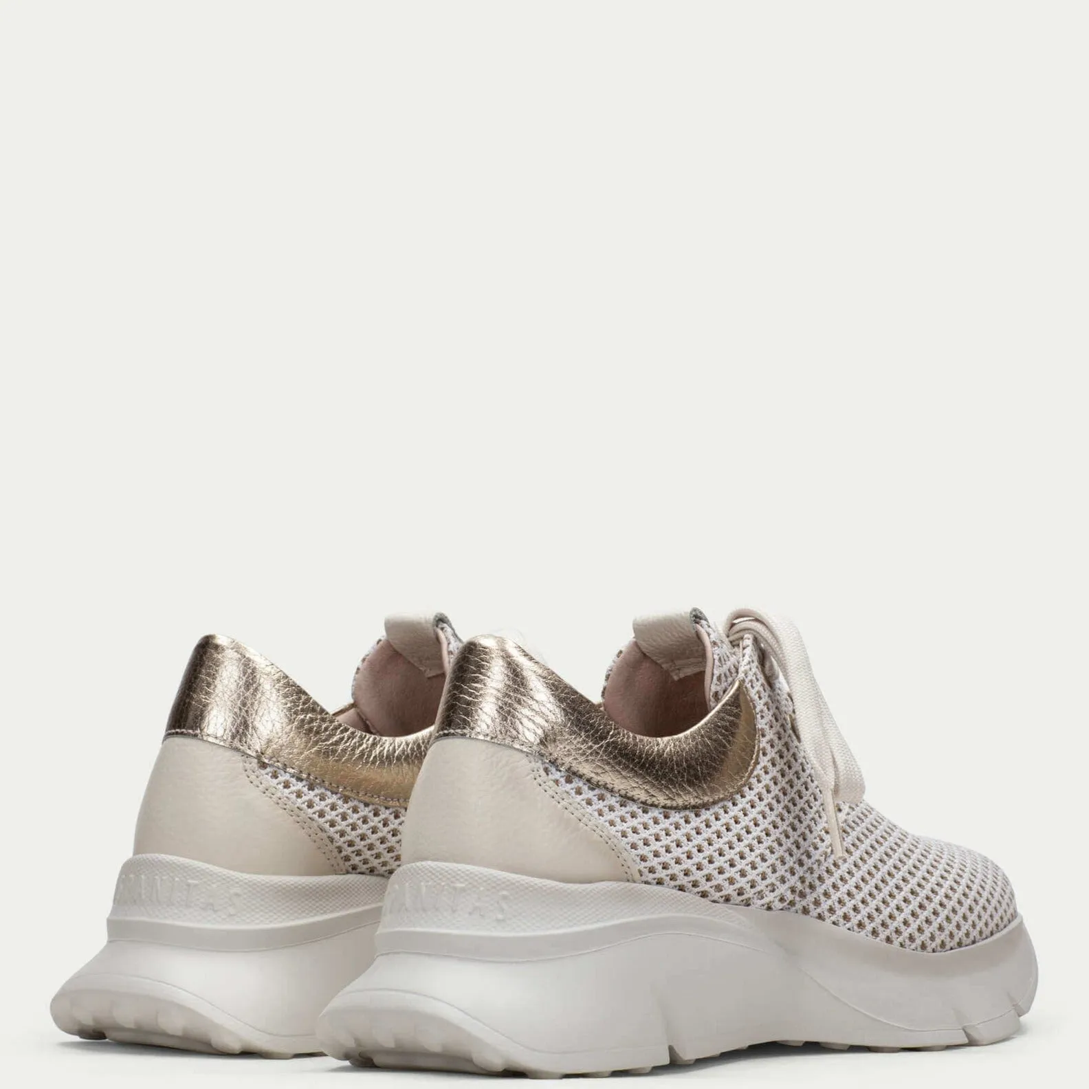 Hispanitas White Mesh Chunky Sneakers