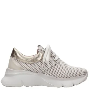 Hispanitas White Mesh Chunky Sneakers