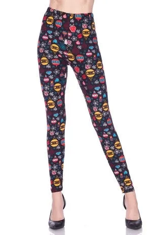 Holiday Leggings, Christmas Ornaments Prints