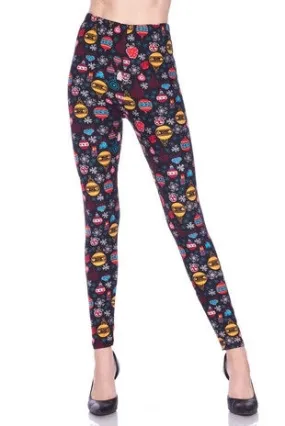 Holiday Leggings, Christmas Ornaments Prints