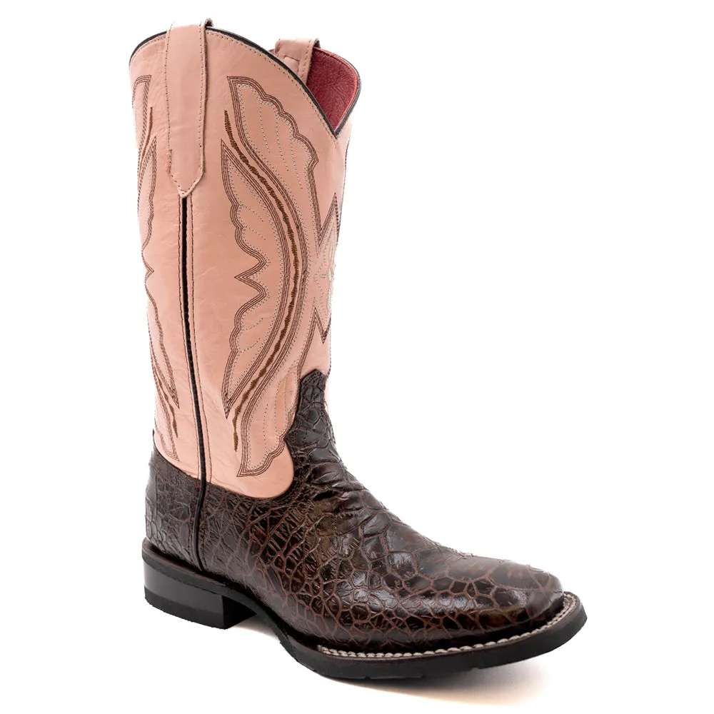 Kai Sea Turtle Embroidery Square Toe Cowboy Boots