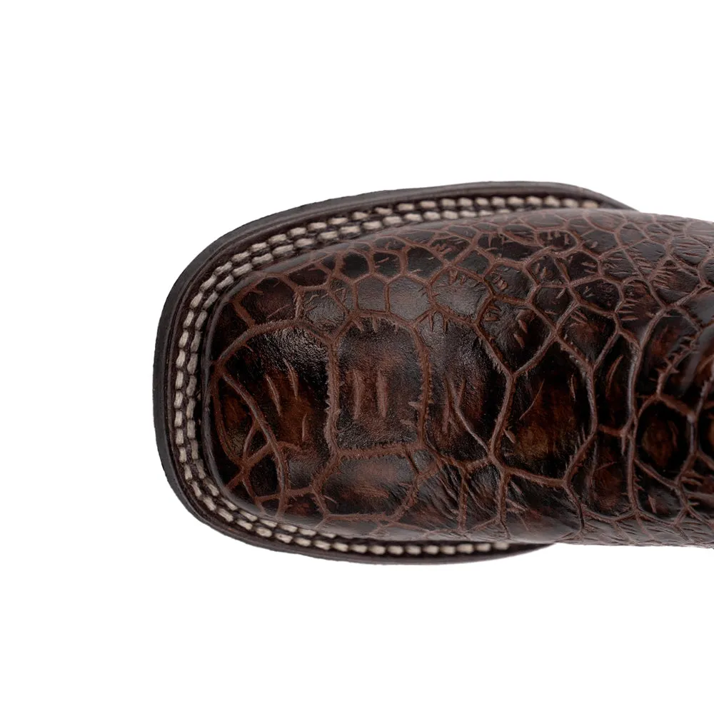 Kai Sea Turtle Embroidery Square Toe Cowboy Boots